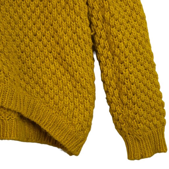 Annalee + Hope Sweater L Womens Mustard Yellow Knit Acrylic Pullover Long Sleeve - Picture 2 of 9